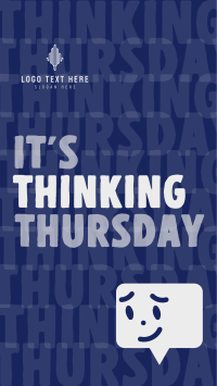 Cute Speech Bubble Thinking Thursday Instagram Reel Design