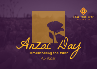 Remembering Anzac Postcard