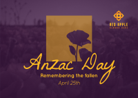 Remembering Anzac Postcard Image Preview