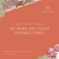 Event and Party Planner Scrapbook Instagram Post