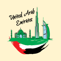 UAE City Scribbles Instagram Post