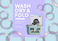 Wash Dry Fold Postcard