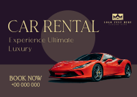 Lux Car Rental Postcard