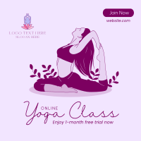 Online Yoga Class Instagram Post Design