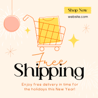 New Year Free Shipping Instagram Post