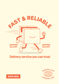 Delivery Package Mascot Flyer