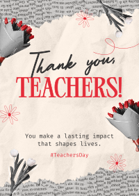 Teachers Day Collage Poster