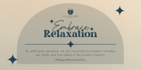 Embrace Relaxation Twitter Post Design