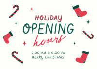 Quirky Holiday Opening Postcard