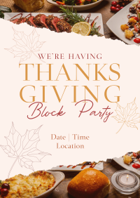 Elegant Thanksgiving Party Poster