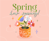 Spring Flower Pot Facebook Post