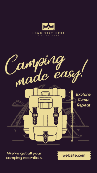 Camping made easy Facebook Story Design