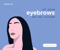 Expressive Eyebrows Facebook Post