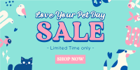 Love Your Pet Day Sale Twitter Post Design