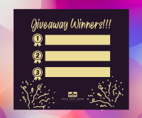 Feminine Giveaway Winners  Facebook Post Design