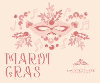 Mardi Gras Glamour Facebook Post Design