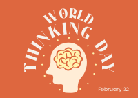 Thinking Day Silhouette Postcard