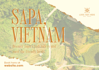 Vietnam Rice Terraces Postcard Design