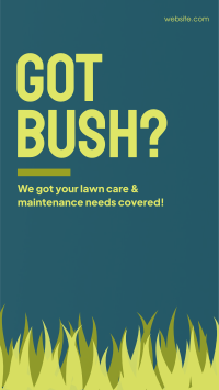 Bush Lawn Maintenance Facebook Story