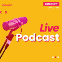 Live Podcast Instagram Post Design