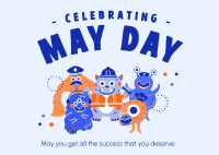 Celebrate May Day Postcard Design