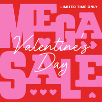 Valentine's Mega Sale Instagram Post Design