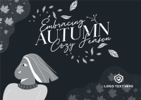 Cozy Autumn Season Postcard