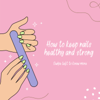 How to keep nails healthy Instagram Post