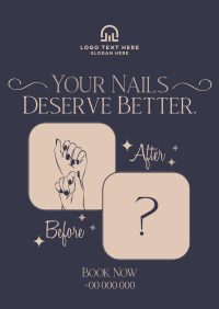 Nail Before and After Poster