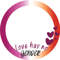 Gradient Lesbian Pride Flag Facebook Profile Picture