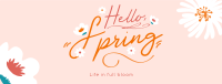 Hello Spring Greeting Facebook Cover Design