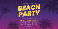 Beach Club Party Twitter Post