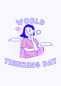 Woman Thinking Day Poster