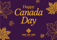 Canadian Leaves Postcard