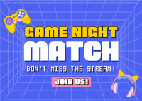 Game Night Match Postcard