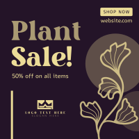 Artistic Plant Sale Instagram Post Design