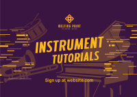 Music Instruments Tutorial Postcard