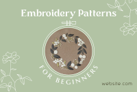 Custom Made Embroidery Pinterest Cover Design