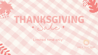 Thanksgivings Checker Pattern Facebook Event Cover