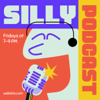 Silly Comedy Podcast Instagram Post Design