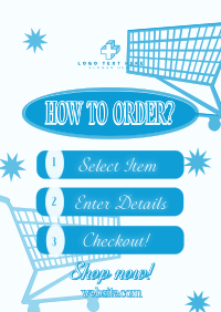 Order Instructions Retro Poster