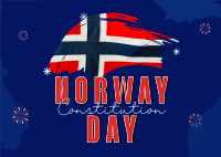 Norway Constitution Day Postcard Design