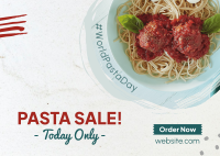 Spaghetti Sale Postcard Image Preview