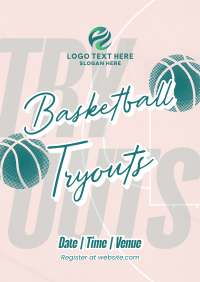 Basketball Game Tryouts Poster