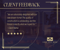 Client Testimonial Construction Facebook Post