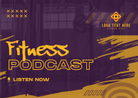 Grunge Fitness Podcast Postcard