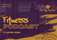 Grunge Fitness Podcast Postcard