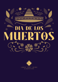 Dia De Muertos Greeting Poster