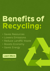 Recycling Benefits Poster