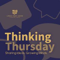 Minimalist Thinking Thursday Instagram Post Design